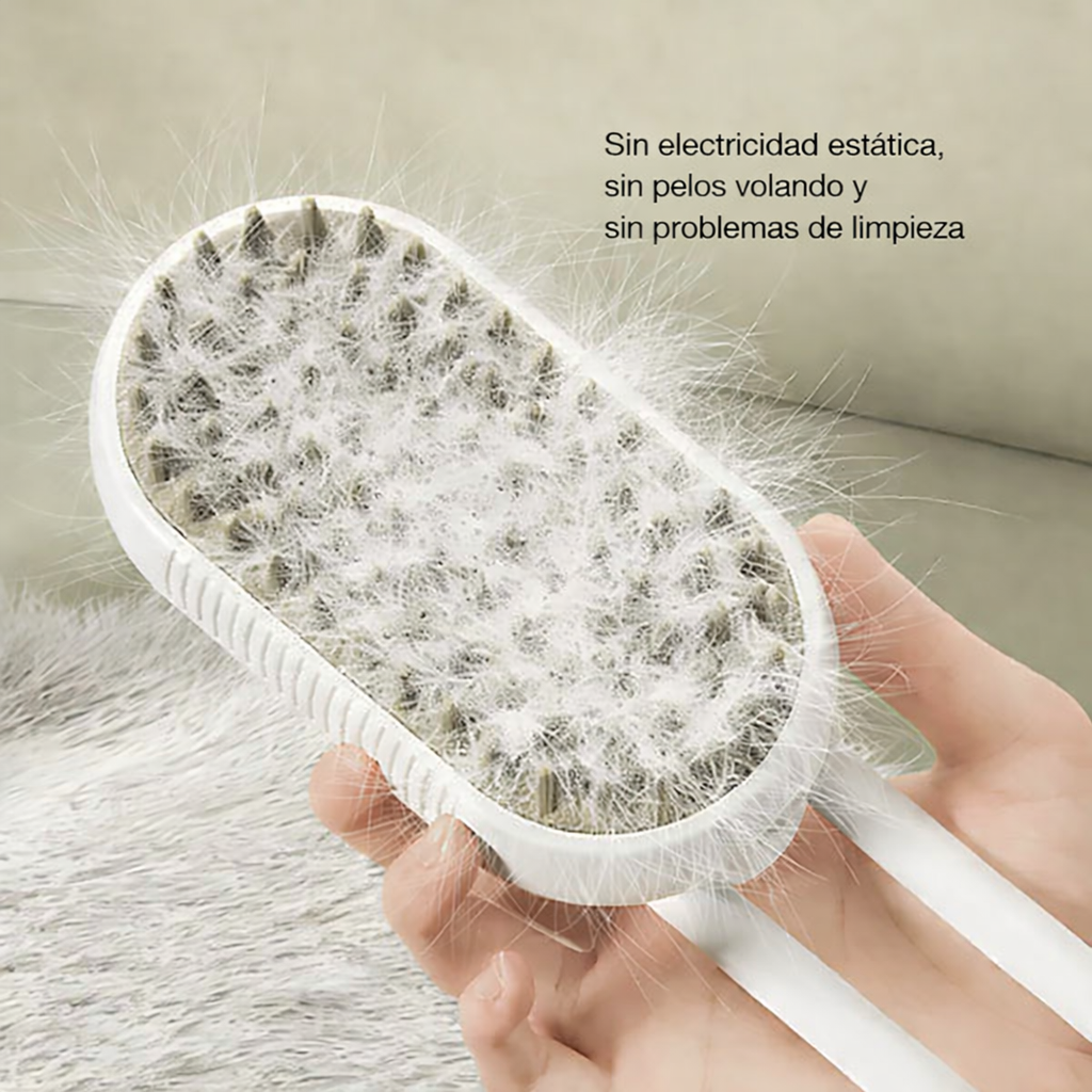 Cepillo masajeador y cuidado con vapor 2 en 1