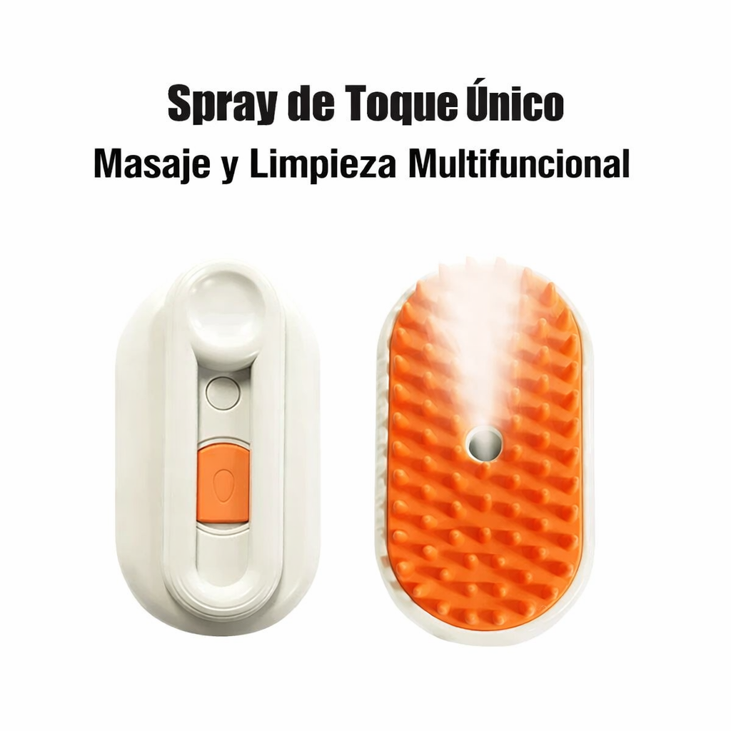 Cepillo masajeador y cuidado con vapor 2 en 1